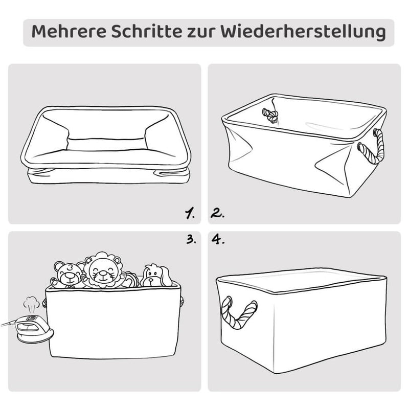 Cesta de almacenaje con asa para armario, paquete de 3 (rayas azules) 