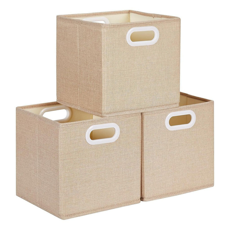 Caja de almacenaje sin tapa, de tela, 25 x 25 x 25 cm