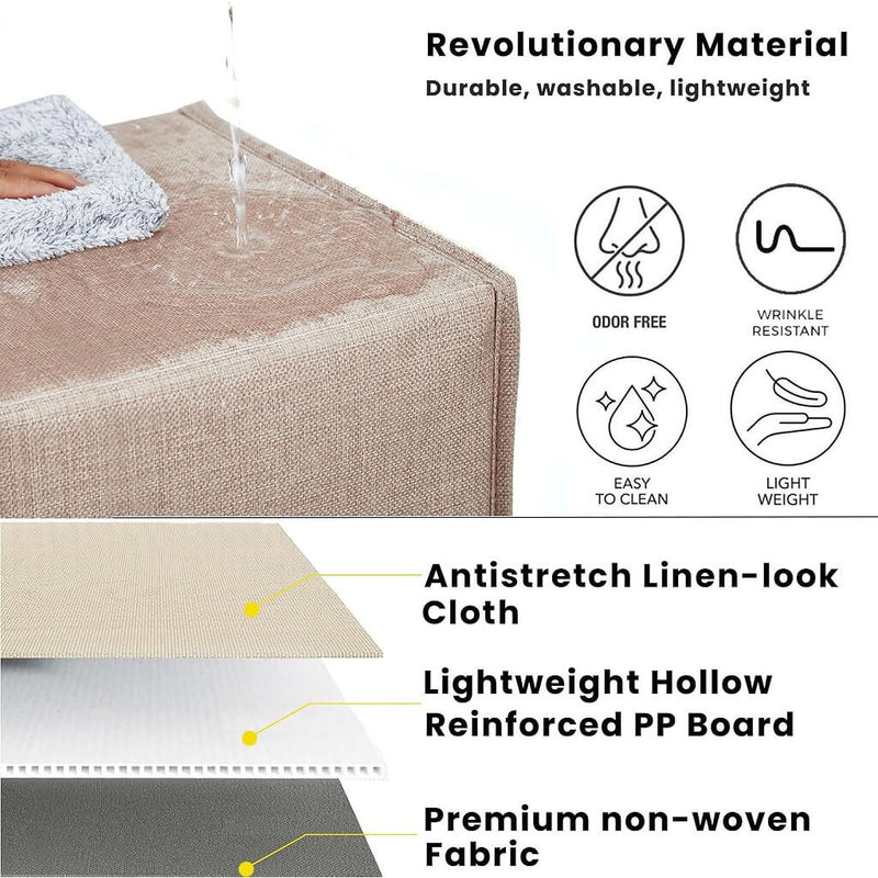 Caja de almacenaje sin tapa, de tela, 25 x 25 x 25 cm