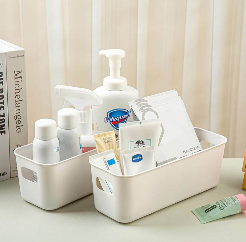 Aufbewahrungsbox Kunststoff 28 cm Praktische Aufbewahrungsbox Weiß – Für Küche und Bad