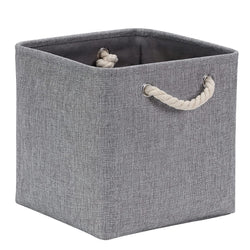 Aufbewahrungsbox Stoff Groß Grau in Würfel für Kallax Regale 33x33x33cm – Mangata