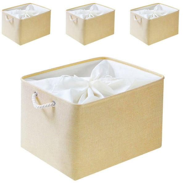 Aufbewahrungsbox Beige Mit Baumwolle Griffen Für Wohnzimmer